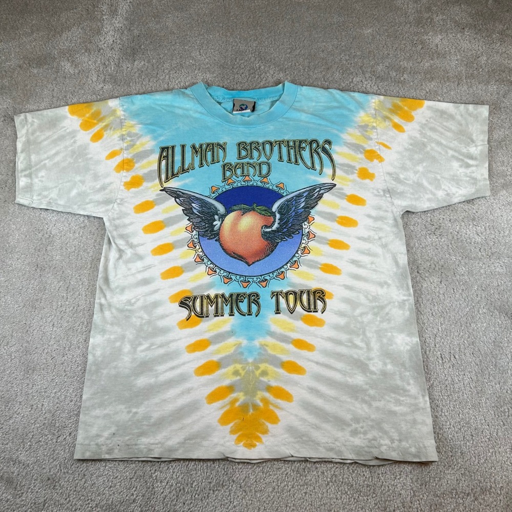 VTG Liquid Blue Allman Brothers Band Shirt Mens M Blue Tie Dye 2005 Summer Tour